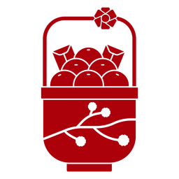 Cesta cortada ano lunar Desenho PNG