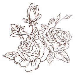 ícone de rosa natural Desenho PNG Transparent PNG