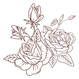 Symbol für Naturrose PNG-Design