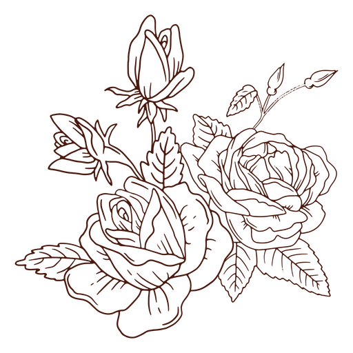 ícone de rosa natural Desenho PNG
