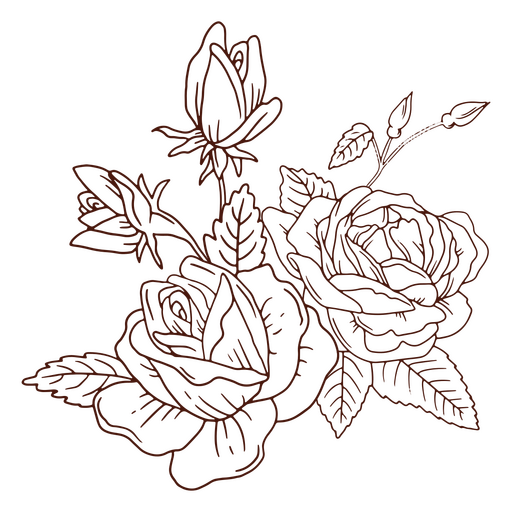 Symbol für Naturrose PNG-Design