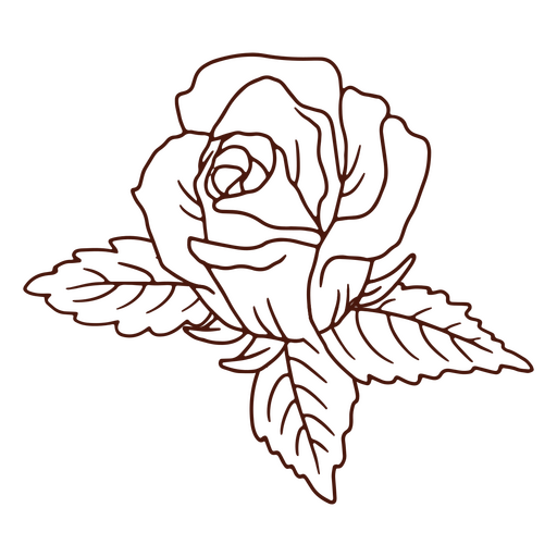 Nature rose flower icon PNG Design