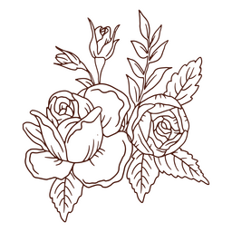 Symbol für die Blume der Naturrosen PNG-Design
