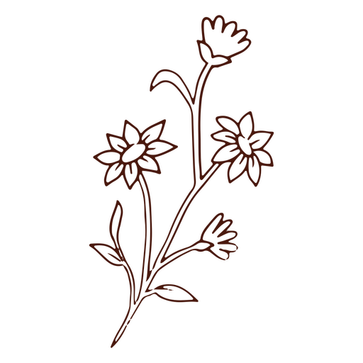 ícone de flores da natureza Desenho PNG