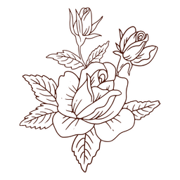 Icono de pétalo de rosa Diseño PNG