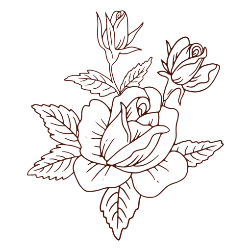 Icono de pétalo de rosa Diseño PNG