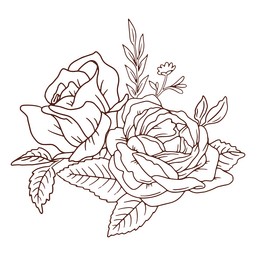 ícone de flor de pétala de rosa Desenho PNG