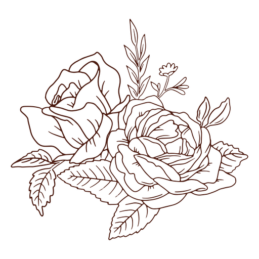 Icono de flor de pétalo de rosa Diseño PNG