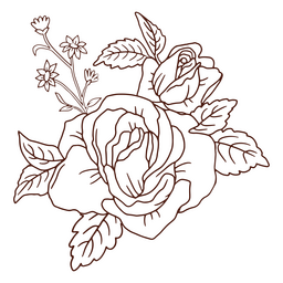 ícone de flor de pétalas de rosa Transparent PNG