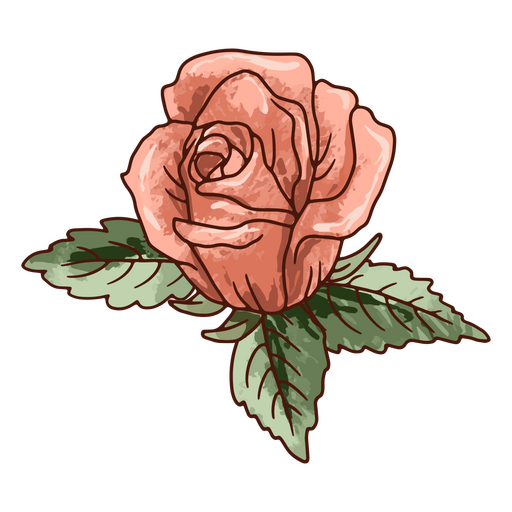 Icono de pétalo de flor de rosa Diseño PNG