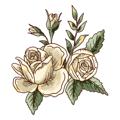 Realistic rose icon PNG Design