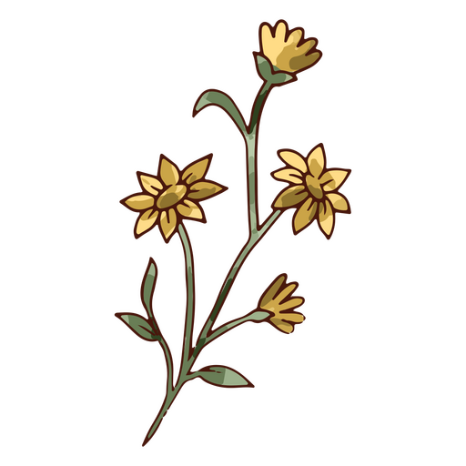 ícone de flor realista Desenho PNG