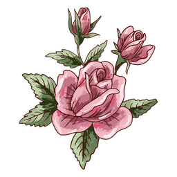 Realistic rose flower icon PNG Design Transparent PNG