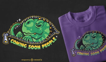 Baby t-rex dinosaur cartoon t-shirt design