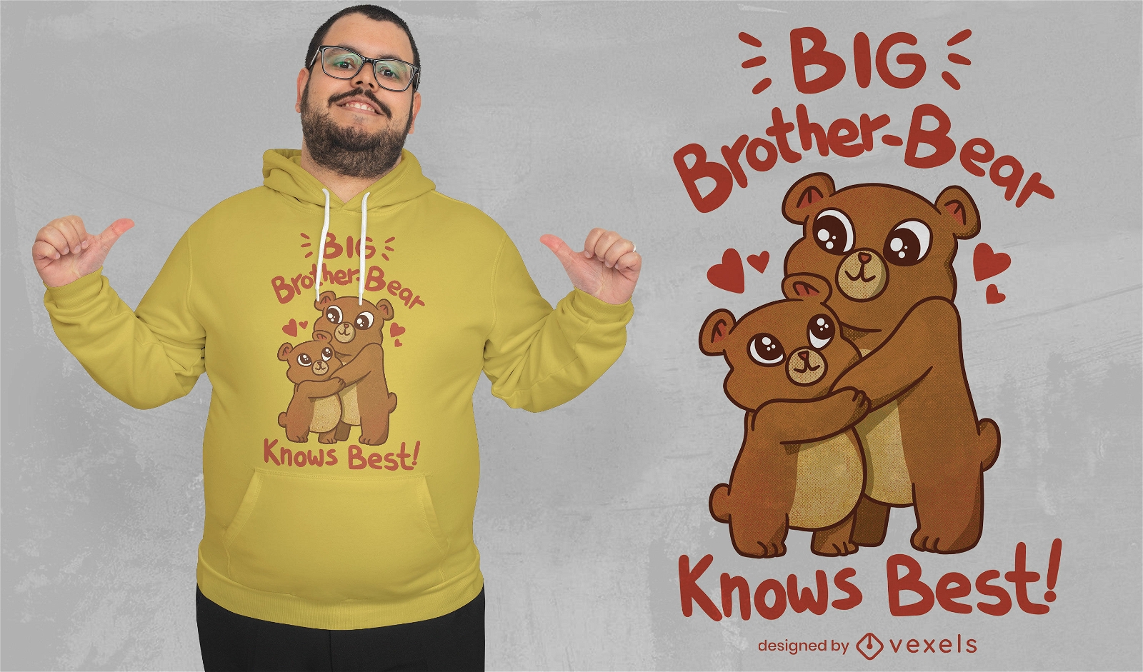 Camiseta oso hermanos animales lindos psd