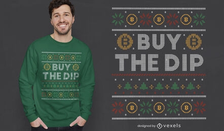 Cryptocurrency christmas sweater t-shirt design