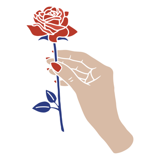 desenho de mão de rosa Desenho PNG