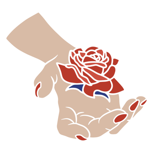 Desenho de palma de mão rosa Desenho PNG