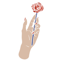 Rose hand delicate drawing PNG Design