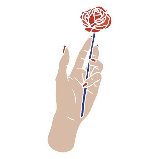 Dibujo delicado de la mano de Rose