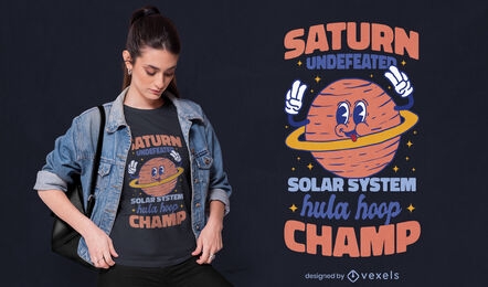 Saturn planet hula hoop t-shirt design