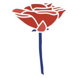 Dibujo de naturaleza de flor rosa Diseño PNG