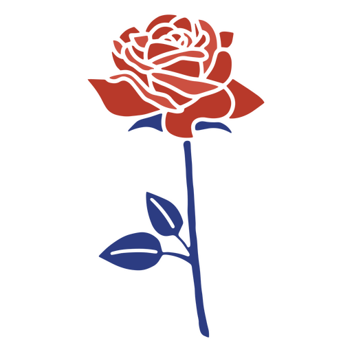 Symbol für Blumenrose PNG-Design
