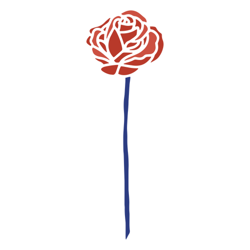 ícone de rosa alta flor Desenho PNG