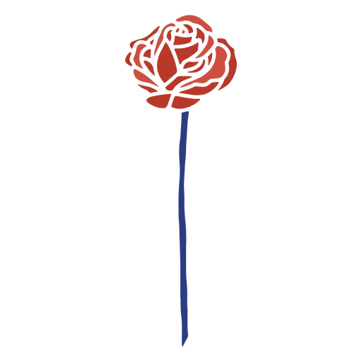Icono de flor rosa alta Diseño PNG