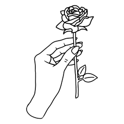 Dibujo a mano de mujer rosa Diseño PNG