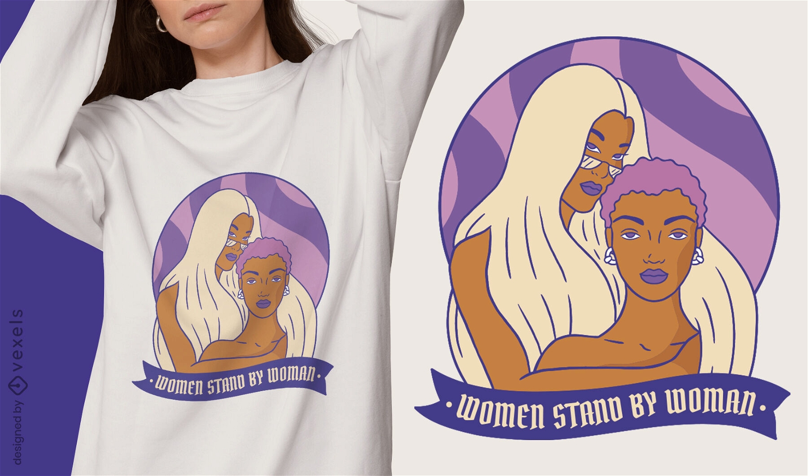 Potente diseño de camiseta de mujer fuerte.