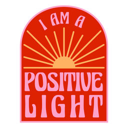 Insignia de cita motivacional de luz positiva
