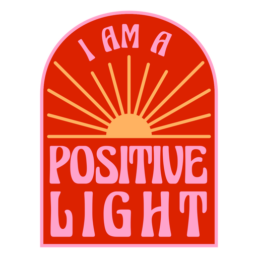 Insignia de cita motivacional de luz positiva Diseño PNG