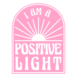 Distintivo de citação motivacional de luz solar positiva Desenho PNG