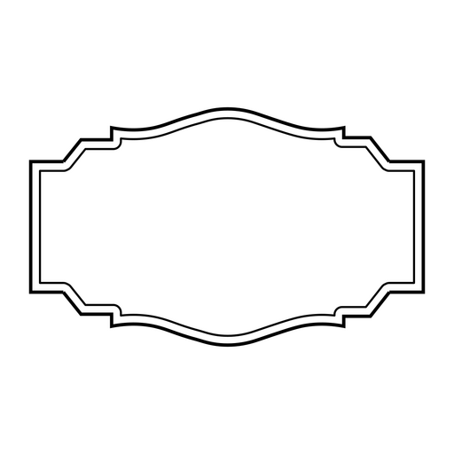 Ornamento de quadro de tra?ado vintage Desenho PNG