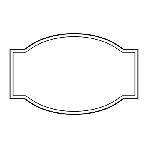 Forma de marco de trazo vintage Diseño PNG