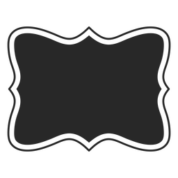 Mit Tafel gefüllter Strichrahmen PNG-Design