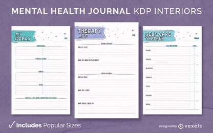 Mental health Journal Template KDP Interior Design