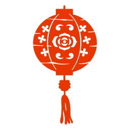 Globo recortado año lunar Diseño PNG