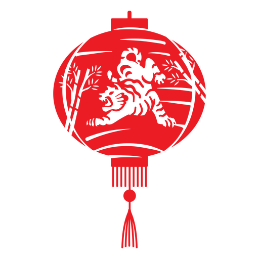 Balão de tigre cortado Desenho PNG