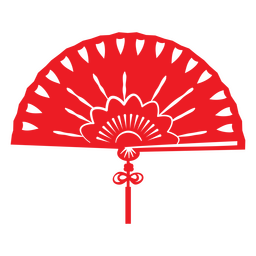Abanico chino recortado Diseño PNG