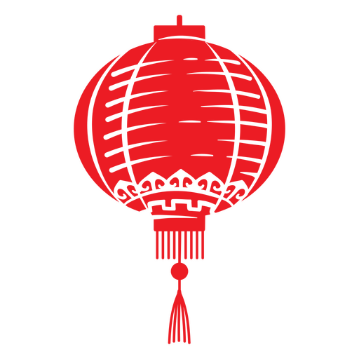 Ano lunar cortado balão vermelho Desenho PNG