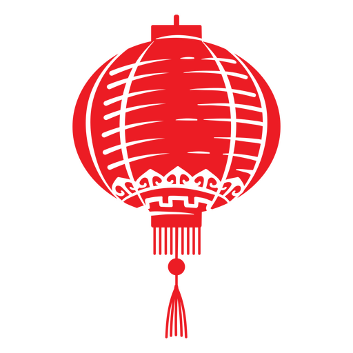 Lunar year cut out red balloon PNG Design