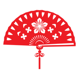 Fan zum Ausschneiden des Mondjahres PNG-Design