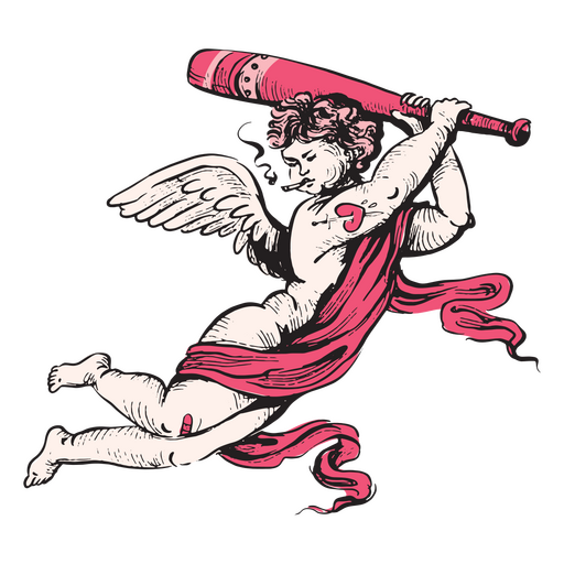 Anti cupid hand drawn PNG Design