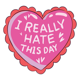 Hate this day doodle quote PNG Design