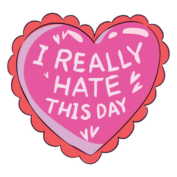 Odio esta cita del garabato del día Diseño PNG