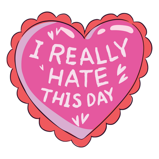 Hate this day doodle quote PNG Design
