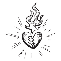 Anti valentines hand drawn heart PNG Design Transparent PNG