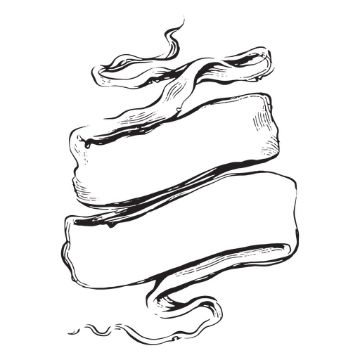 Ribbon hand drawn victorian PNG Design